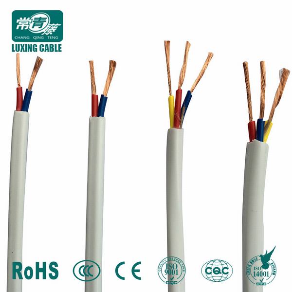 
                                 Cable flexible de color blanco o negro de 3 núcleos de 0,75mm 1mm 1,5 mm de Cable eléctrico flexible de 2,5 mm                            