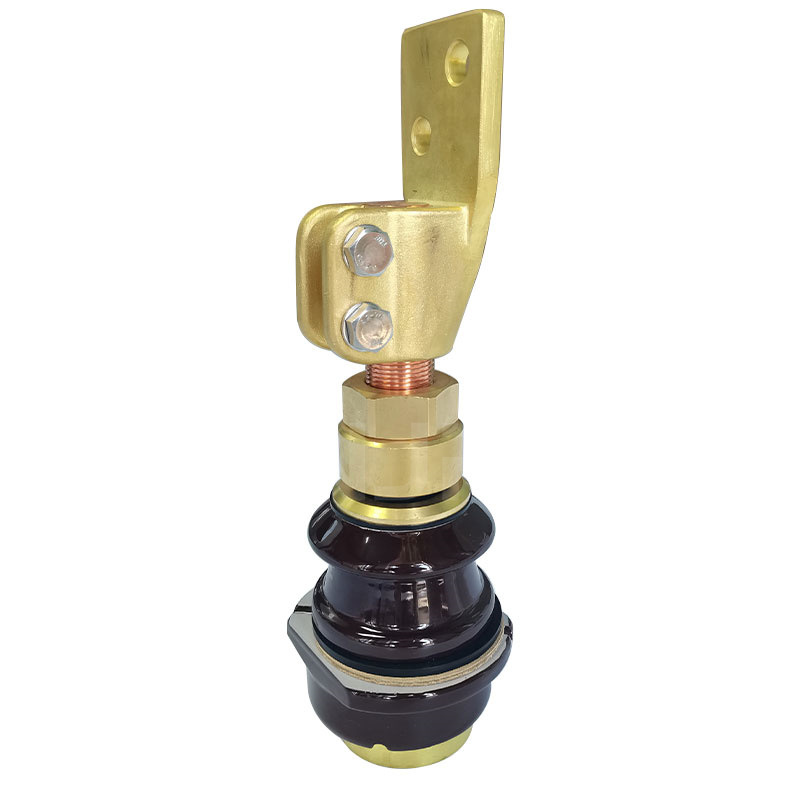 DIN standard electrical transformer porcelain insulator bushing copper brass connector