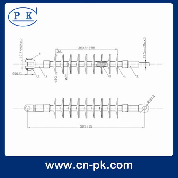 Китай 
                                 10кв - 66кв подвески композитный изолятор                              производитель и поставщик
