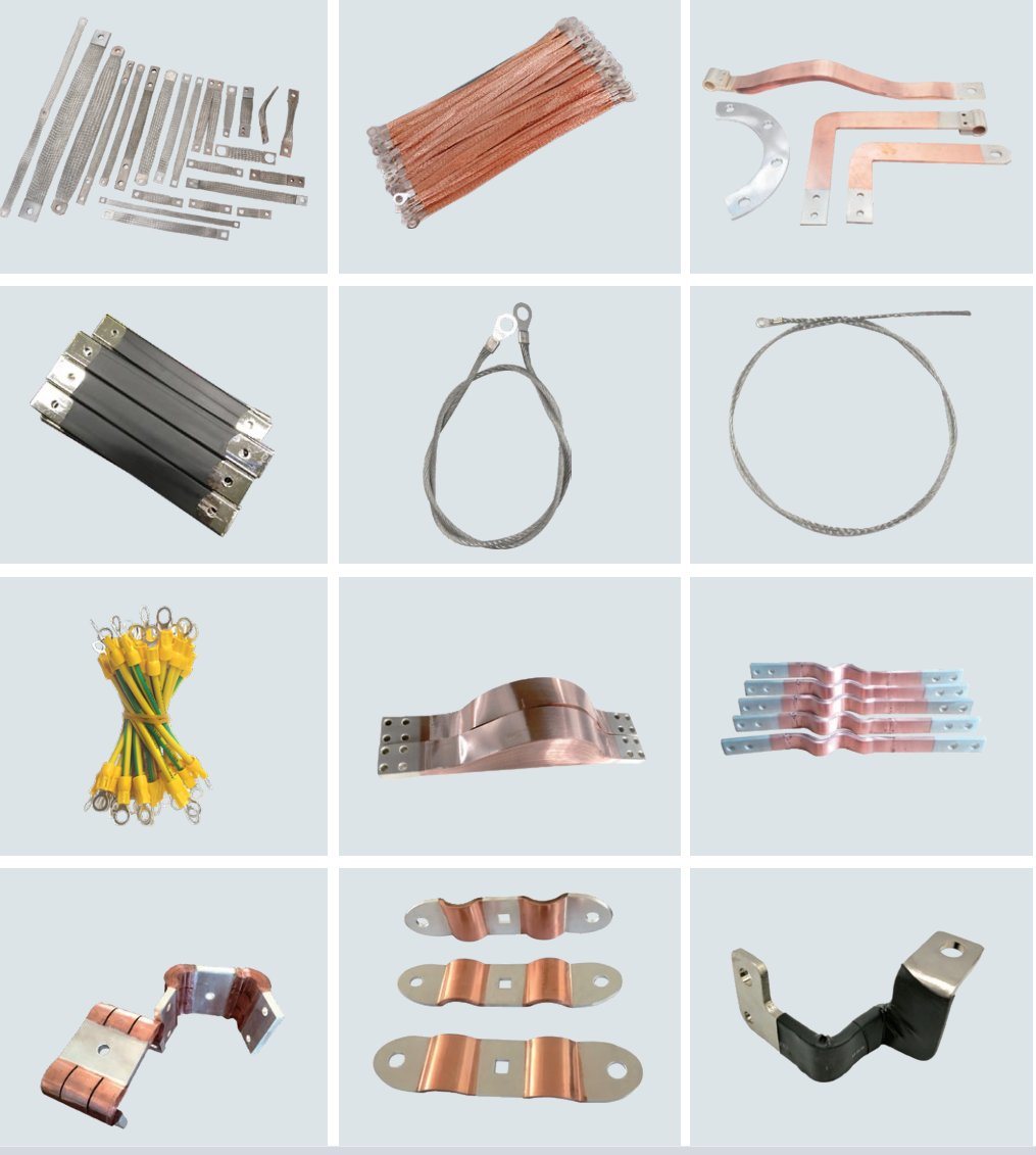 Soft Joint Connector Grouding Earth Braid Braided Tinned Copper Flexible Busbar