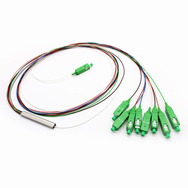 1*8 Steel Tube with Connector G657A2 Fiber Optic PLC Splitter