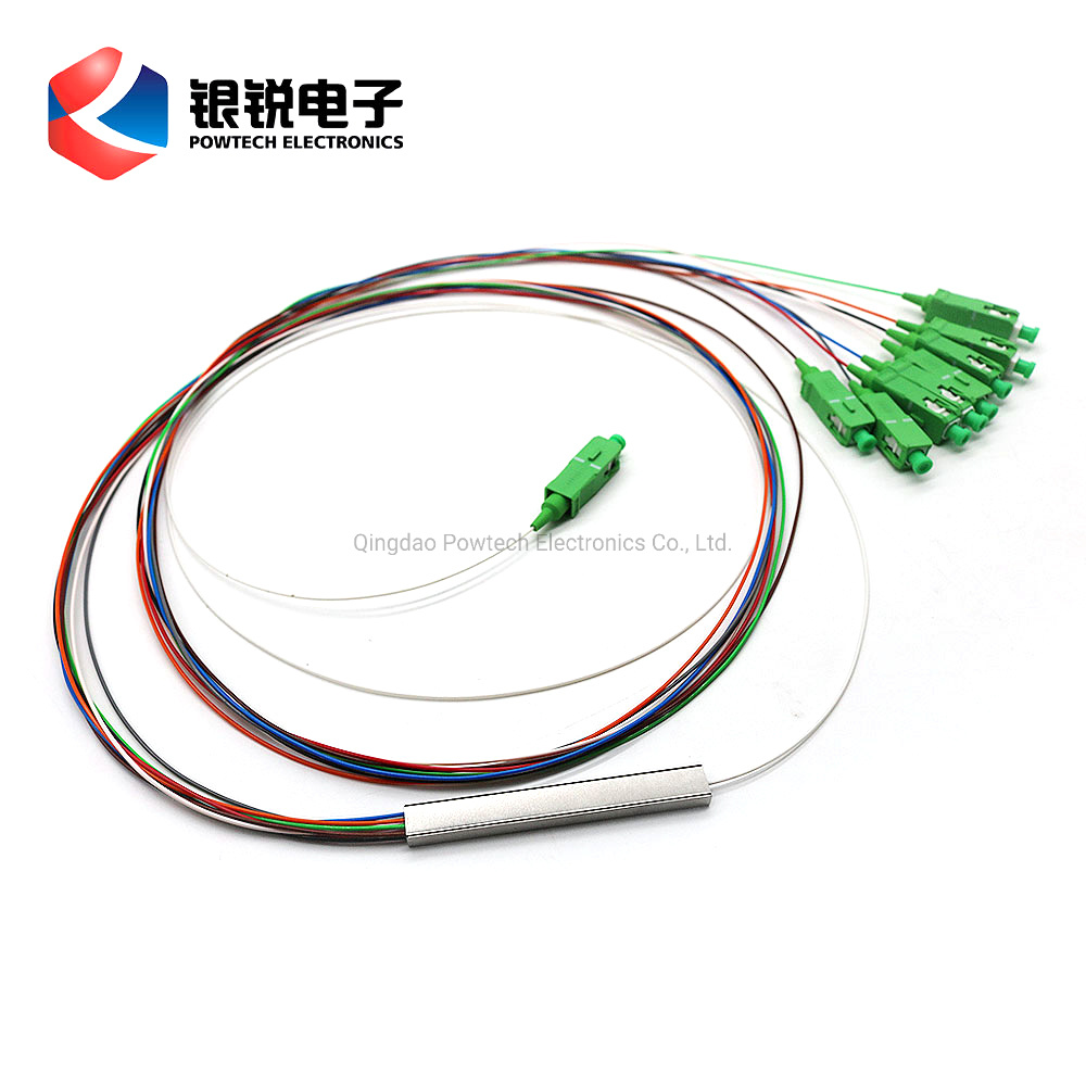 China 
                Tubo de acero 1X4 1X8 1X16 SC/APC UPC G657A2 G652D 0,9mm Divisor PLC de fibra óptica
              fabricante y proveedor