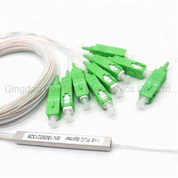 China 
                                 1X8 de 0,9 mm Sc/APC conector de fibra óptica FTTH PLC Splitter                              fabricante y proveedor