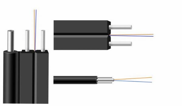 2 Fiber Singlemode G657A2, Gepon FTTH Drop Cable Fiber Optic Cable