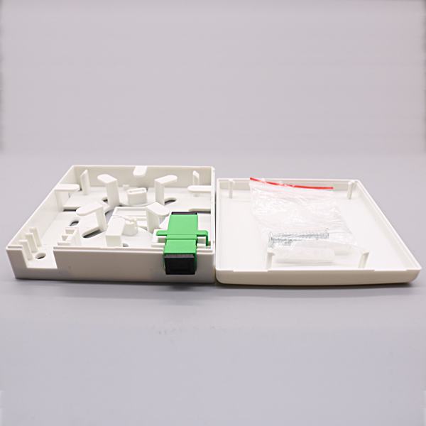 4 Fibers Optic Fibers Termination Box with Sc Type Adapters ABS Material