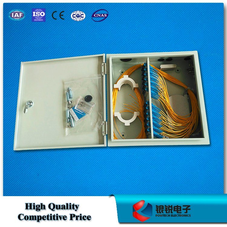 48 Fibers Optic Cable Distribution Box Metal Material with Pigtails&Adapters