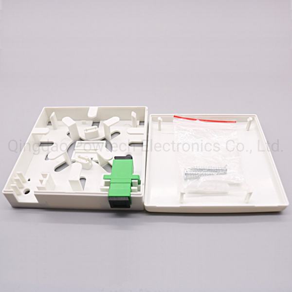 China 
                        86*86 2 Fibers Fiber Optic Wall Socket Mini ODF Faceplate
                      manufacture and supplier