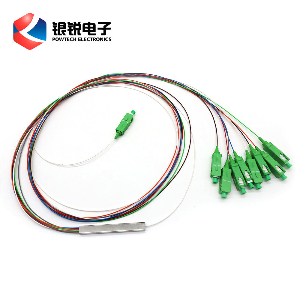 
                Splitter PLC in fibra ottica per tubi in acciaio 1*8 OEM cinese Con connettore
            