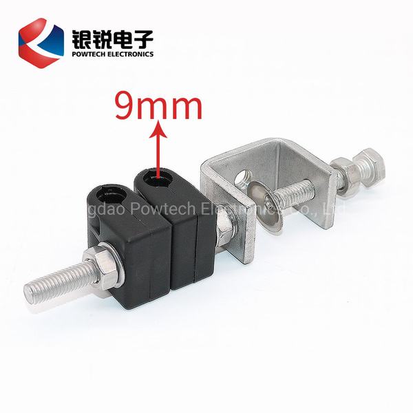 China 
                        Double Holes Type Telecom Parts Feeder Cable Clamp
                      manufacture and supplier