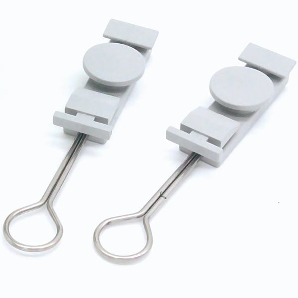 China 
                        FTTH ABS Plastic Open Hook Fiber Drop Cable Anchor Clamp for Tension
                      manufacture and supplier
