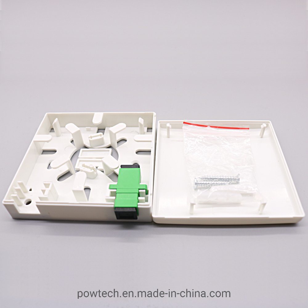 
                FTTH Accessories Cheap Price Fiber Optic Face Box with LC/APC, Upc Connector
            
