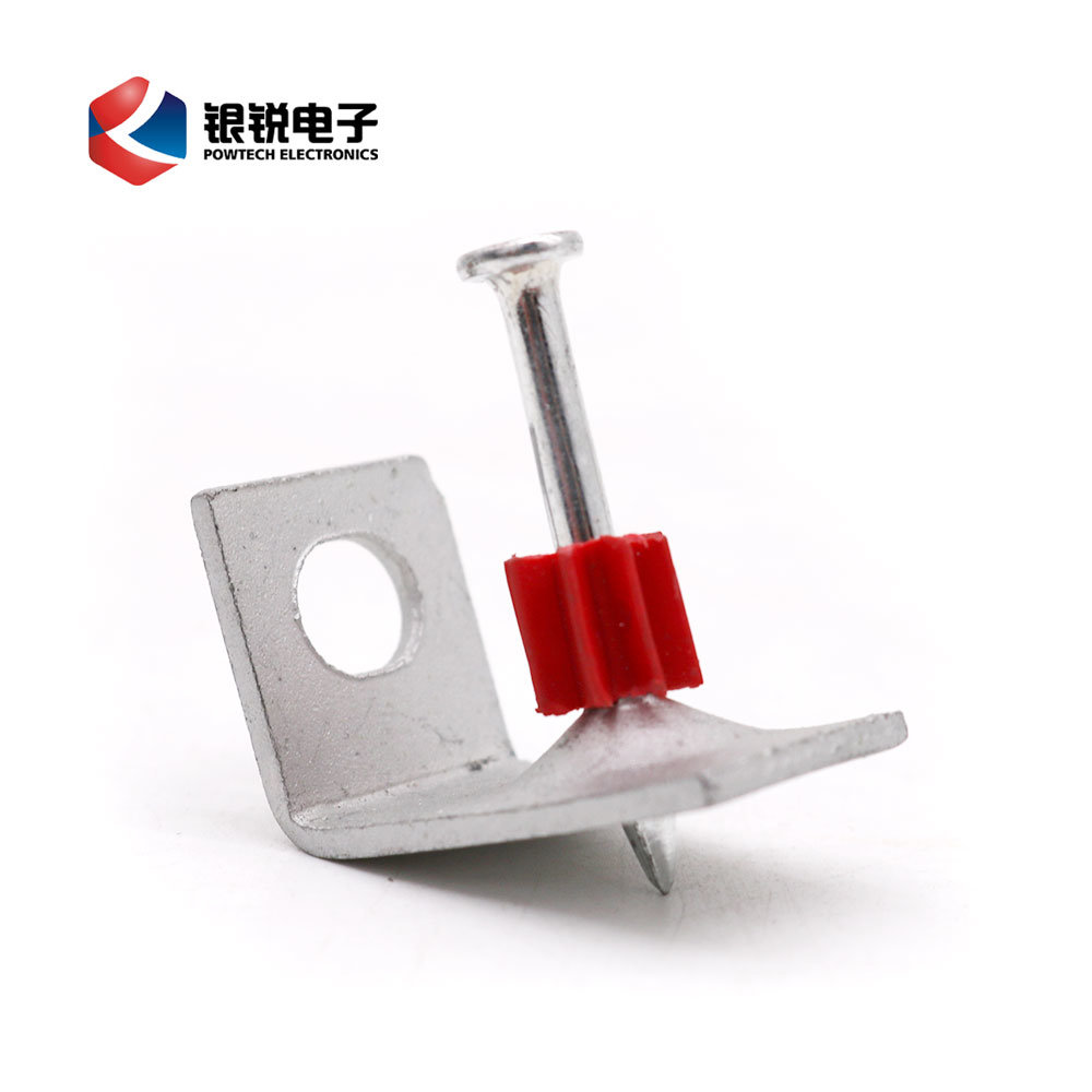 Cina 
                FTTH montaggio staffa in acciaio cavo antenna a chiodo punto di ancoraggio a parete Impostazione dell′hardware
             fornitore