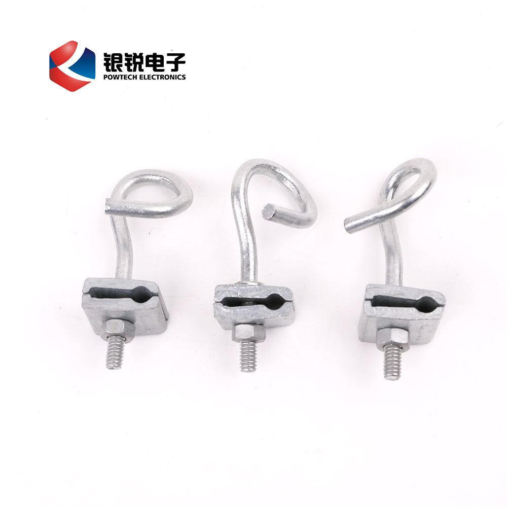 FTTH Solutions FTTH Fittings Galvanized Steel Q Span Clamp with Pig Tail