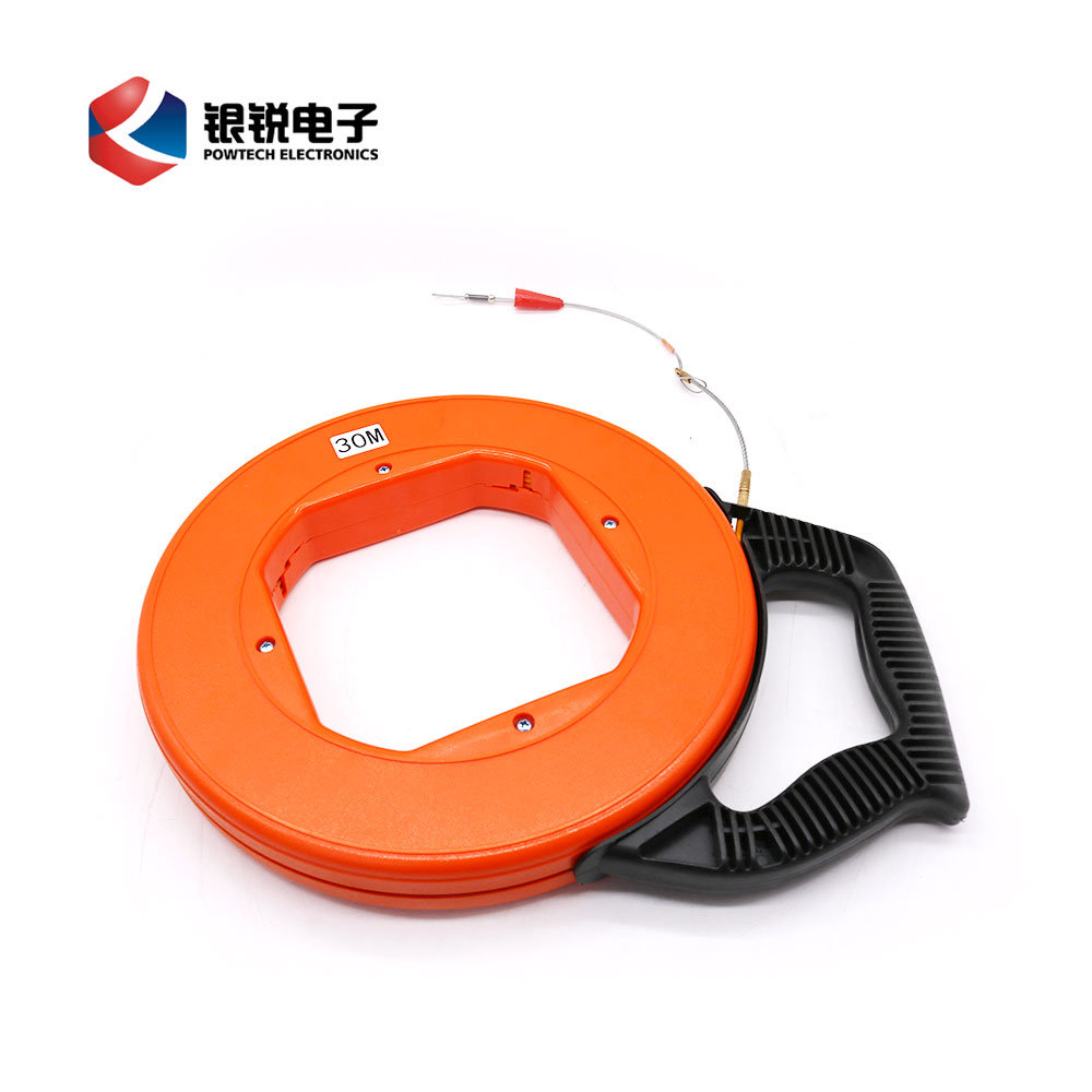 China 
                Flat Steel Fishing Tape Electrical Wire Puller Fish Wire Tape Puller 30m/100 Feet Wire Reel Puller
              manufacture and supplier