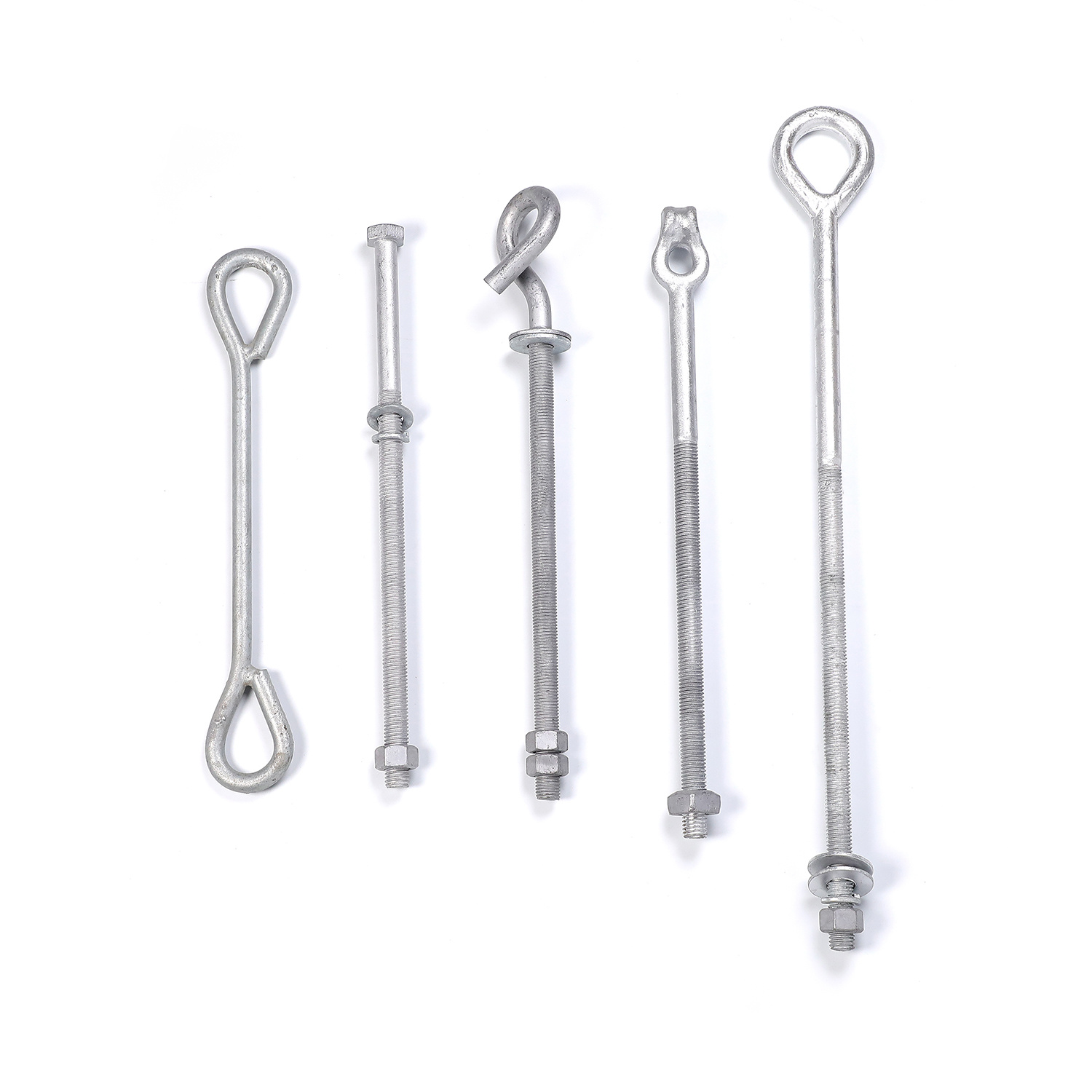 China 
                Galvanized Steel Bolt Pole Line Fitting Anchor Rod Pigtail Bolts
              manufacture and supplier