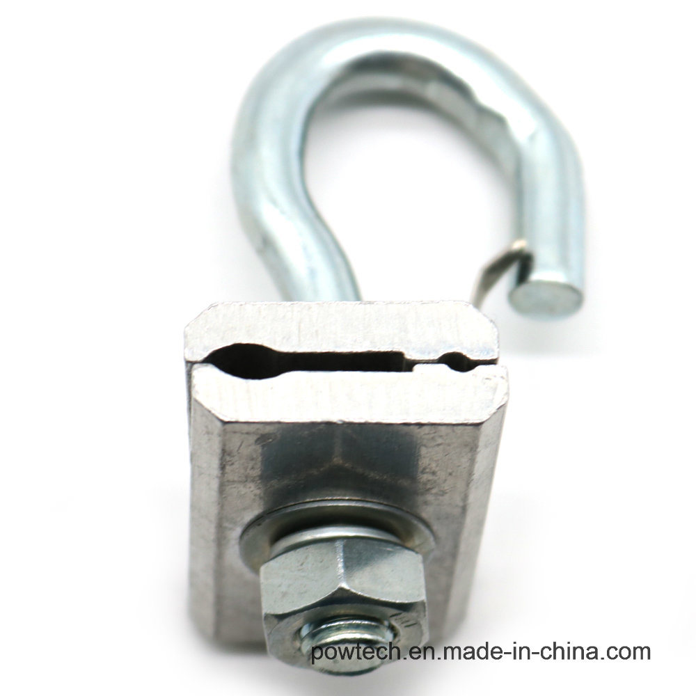 China 
                Cable FTTH de acero galvanizado de suspensión de la ranura doble pinza Span
              fabricante y proveedor