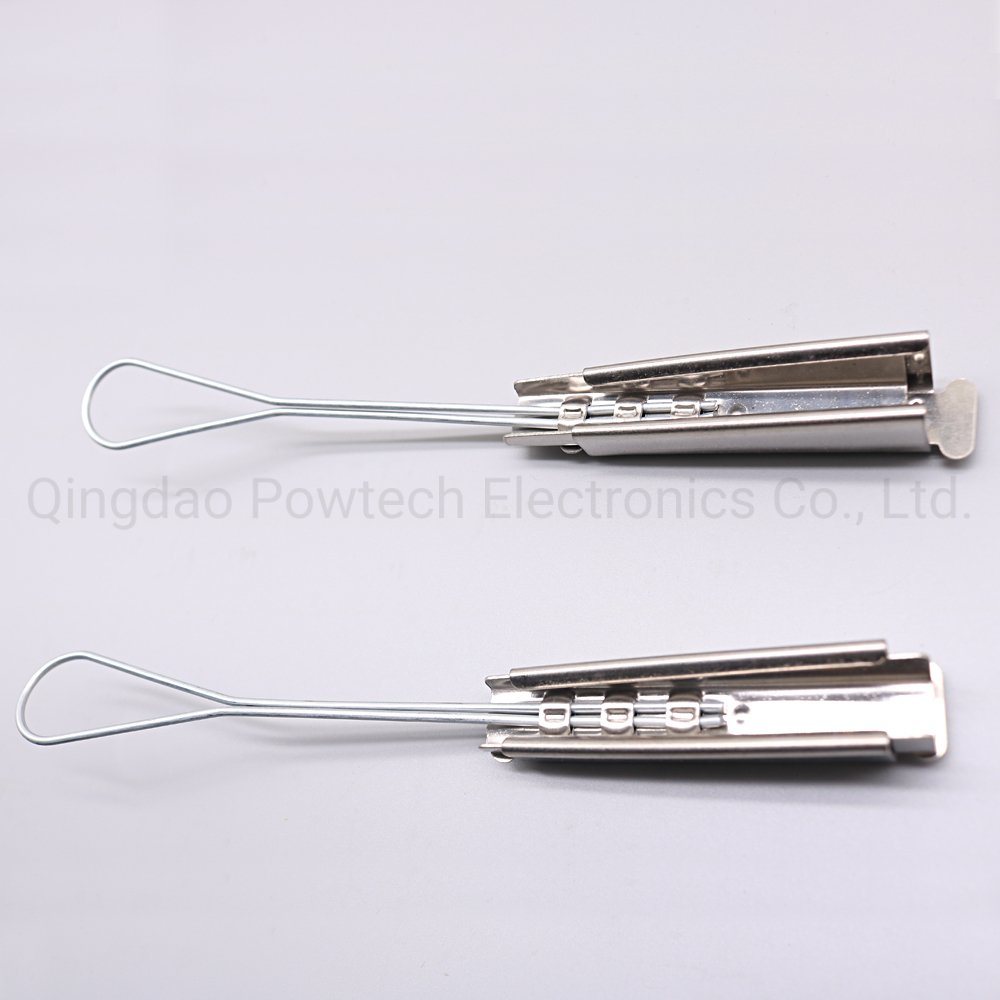 
                High Quality Stainless Steel Cable Wedge Clamp for FTTH Cable
            