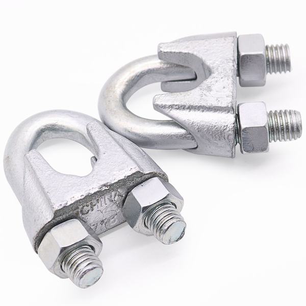 
                        High Quality Zinc Plated Us Type Wire Rope Clip Malleable Clip Clamp Bull Dog Clip
                    