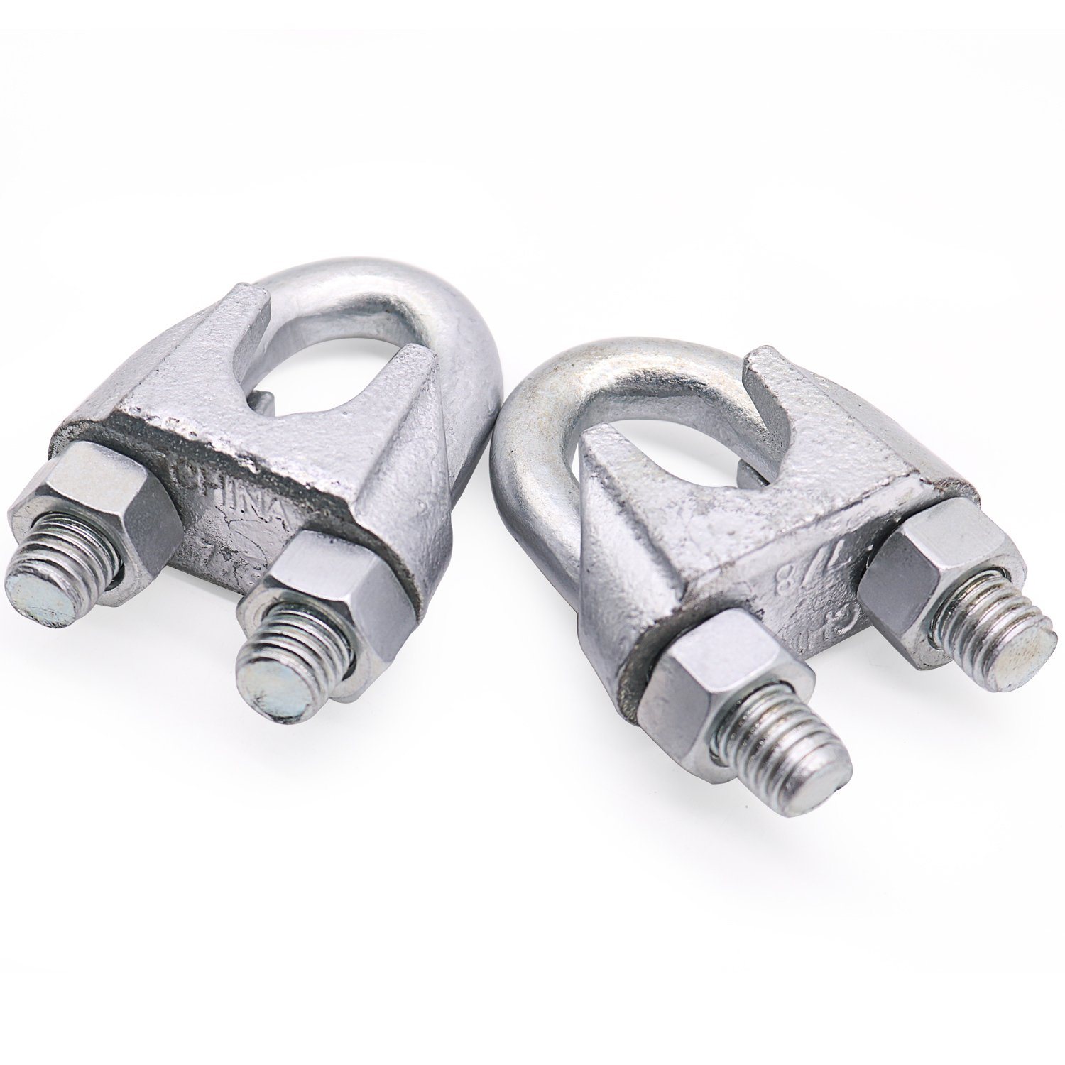 
                Hot DIP Galvanized U-Bolt U Type Clamp Malleable Steel Wire Cable Clamp
            