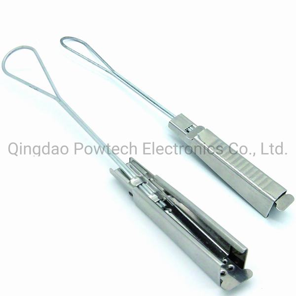 China 
                                 Dropwire óptica Cable de acero inoxidable pinza de anclaje de la abrazadera de cuña                              fabricante y proveedor
