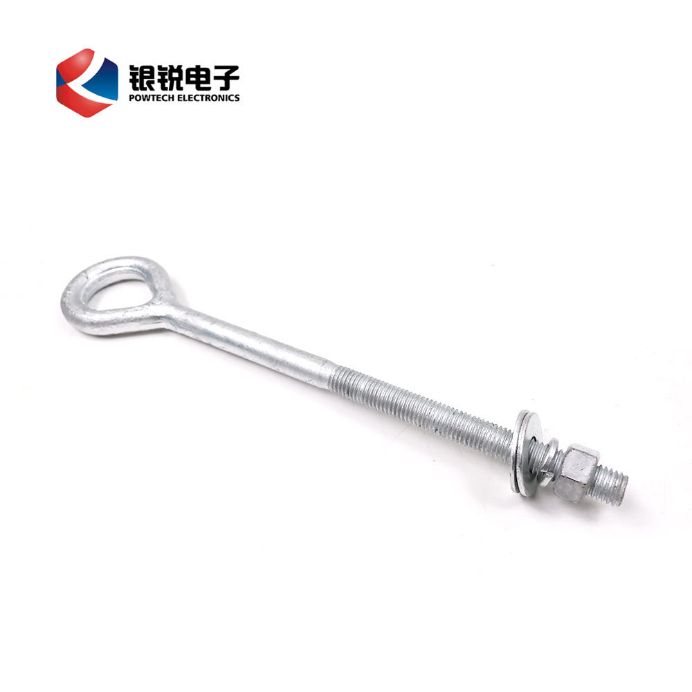 China 
                Pole Line Hardware Fitting Forged Thimble Anchor Rod Pigtail Metal Clamp Eye Bolt
              manufacture and supplier