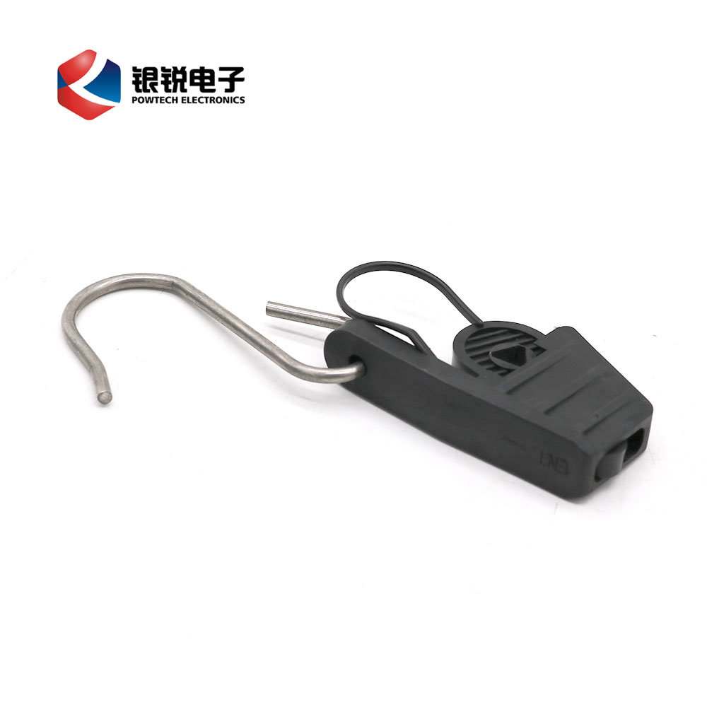 
                Tension Clamp FTTH Cable Fish Anchoring Suspension Drop Wire Clamp
            