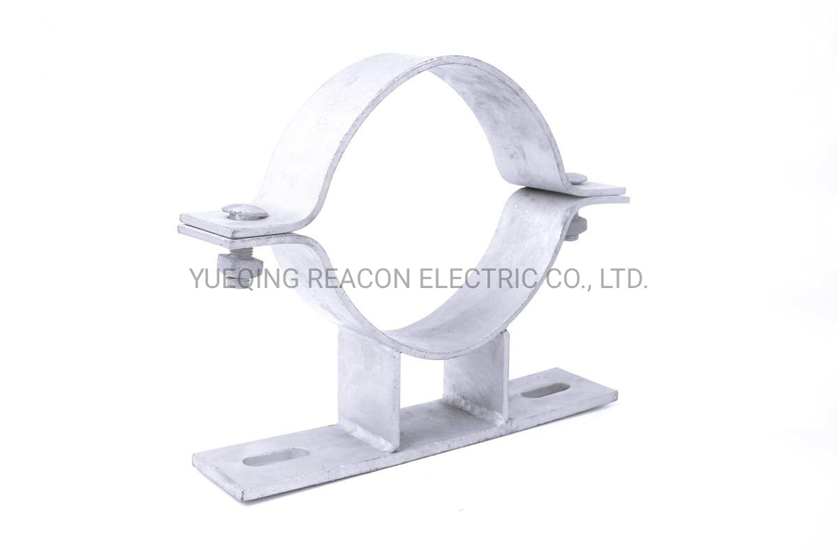 Electric Pole Mounting Clamp Pole Clamp for Pole Line Hardware/Heavy Light Duty Clamp Line Hardware Galvanized Mounting Adapter Fastening Pole Bracket Clamp