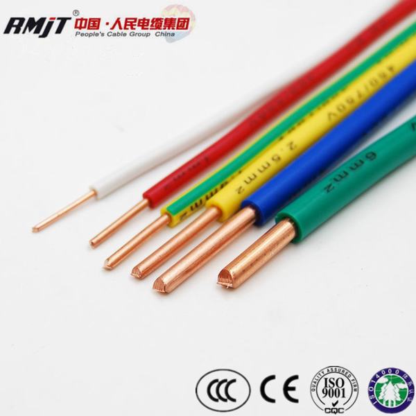 Китай 
                                 300/500V 450/750V ПВХ изоляцией провода H07V-U 1,5 мм 2,5 мм                              производитель и поставщик