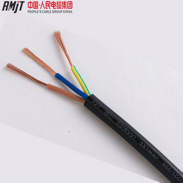 Китай 
                                 Низкое напряжение медного провода с изоляцией из ПВХ гибкий 3*1,5 мм2 Rvv кабель                              производитель и поставщик