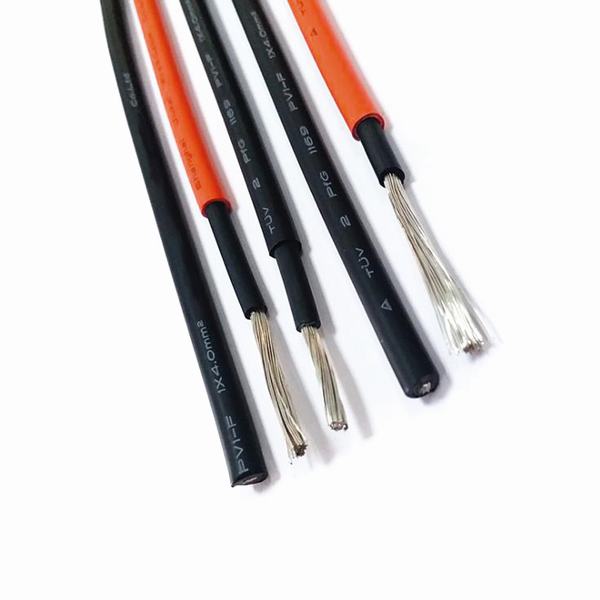 TUV H1z2z2-K PV1-F Xlpo XLPE Solar System Photovoltaic Flexible Copper PV Solar Panel Electrical Wire 4mm2 6mm2 DC Electric Solar Cable
