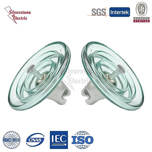 U240bp 120kn Ball& Socket Toughened Glass Disc Suspension Insulators IEC60372