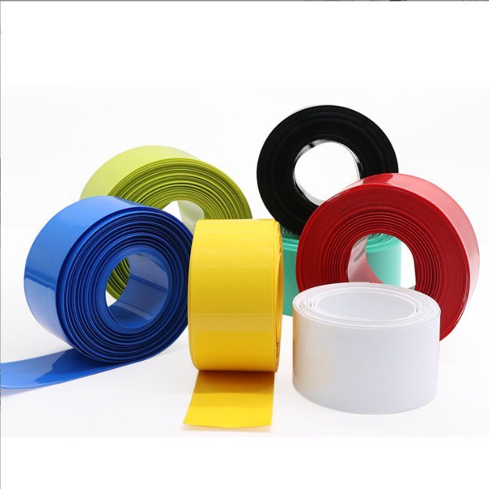 
                Manga de plástico PVC de 0,15 mm de espessura, 500 mm de largura, PVC, termo-retráctil Tubo de rolo de película para embalagem de 18650 baterias cobertura PVC Embrulhar
            