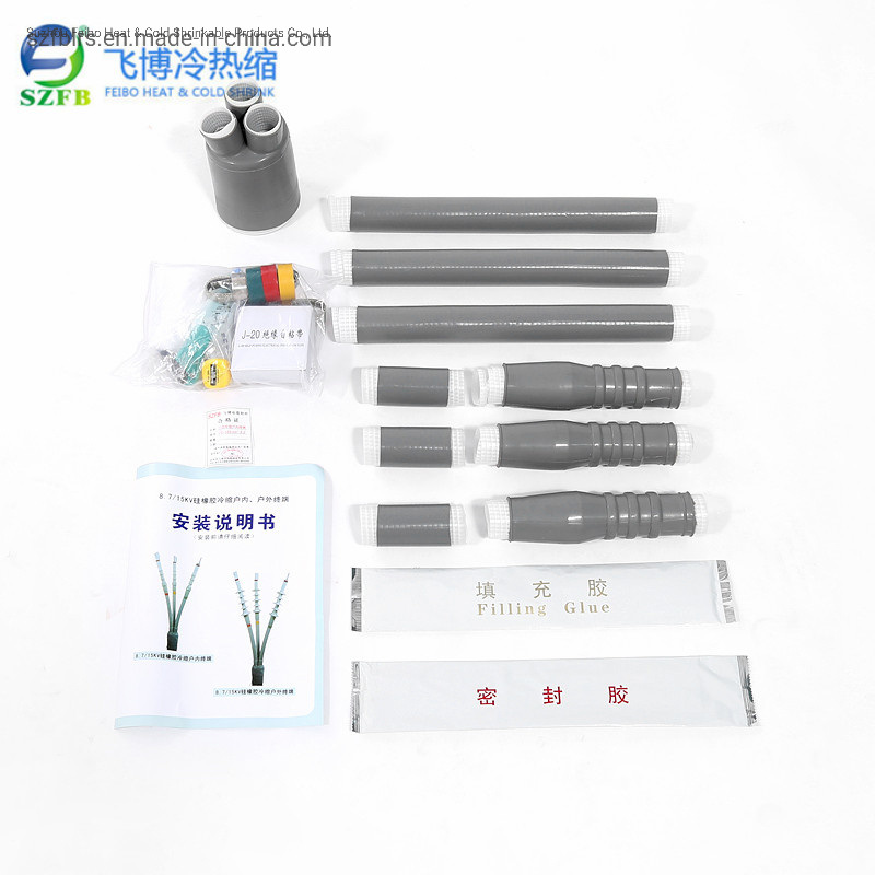 Китай 
                термоусадочная головка высоковольтного кабеля 10 кв с тремя сердечными клеммами Втулка для пальца
              производитель и поставщик