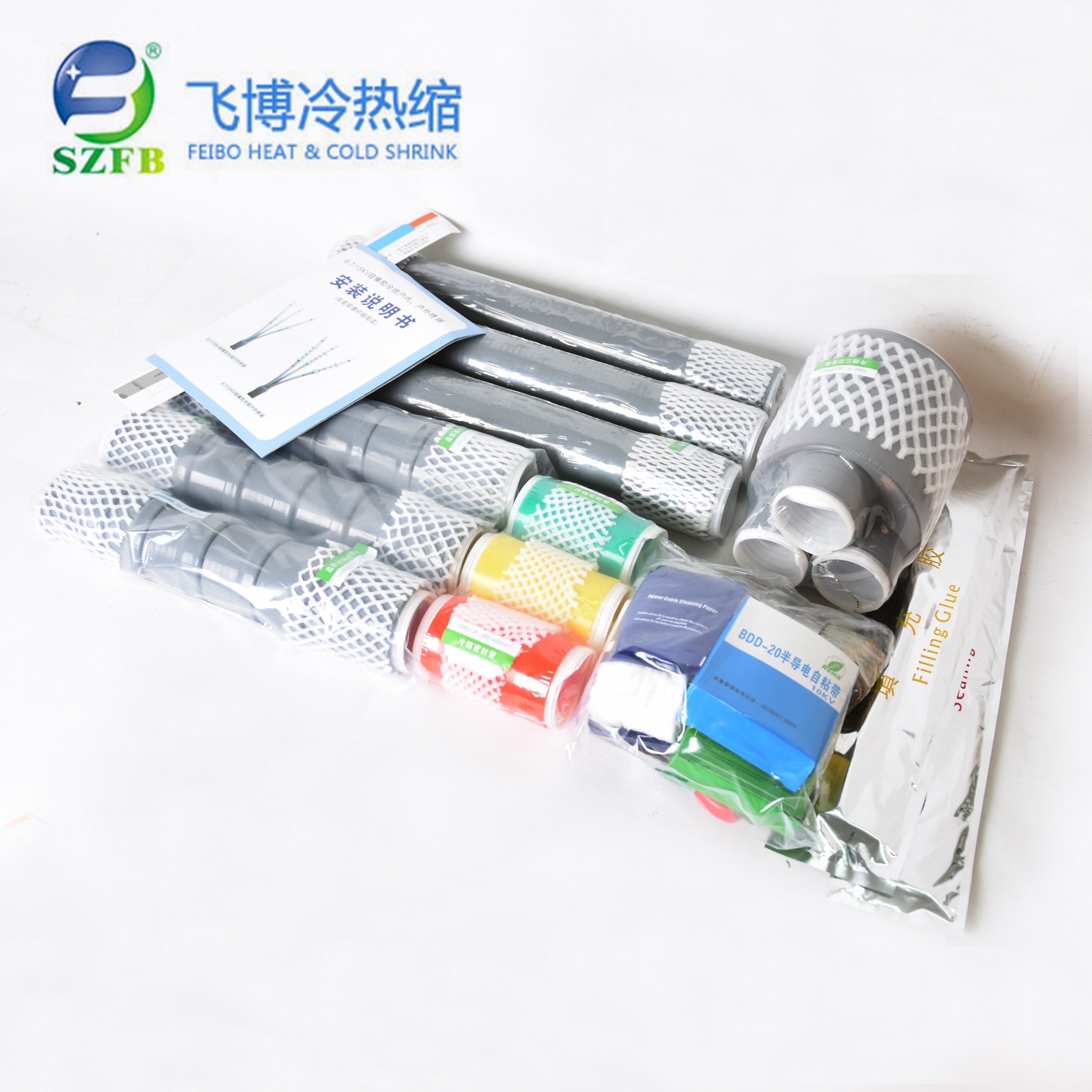 Cina 
                Kit di terminazione per interni da 10 kv Accessori per cavi per esterni terminazione a freddo con termoretrazione
              produzione e fornitore
