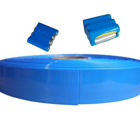 Cina 
                30 mm Lay-Flat larghezza PVC termorestringente tubo di avvolgimento colore blu Per batteria 18650 21700 32650
              produzione e fornitore