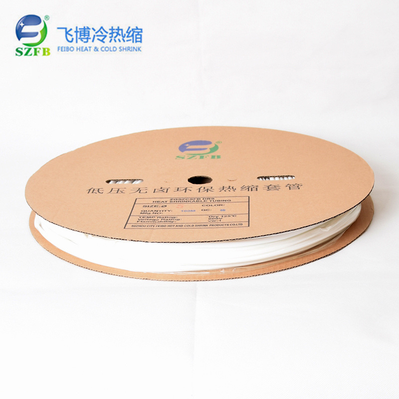 China 
                Tubo de contração térmica branco de 30 mm manga de cabo de enrolamento de fio de manga de cabo de isolamento elétrico 2:1
              fabricação e fornecedor
