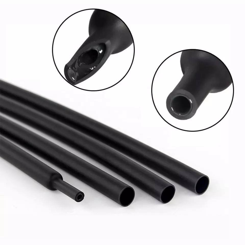 Black Heat Shrink Insulation Sleeve Double Wall Sleeve Covered Cable Kit Heat Shrink Tube