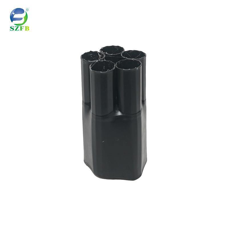 Black Heat Shrinkable Finger Sleeve Cable Protects The Five-Core Heat Shrinkable Broken Boot Sleeve Cable Connector