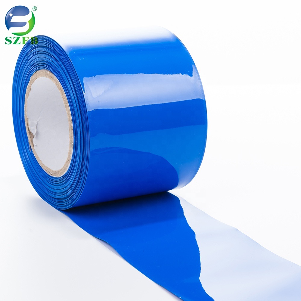 
                A manga de PVC para tubo de contração térmica azul pode ser personalizada
            