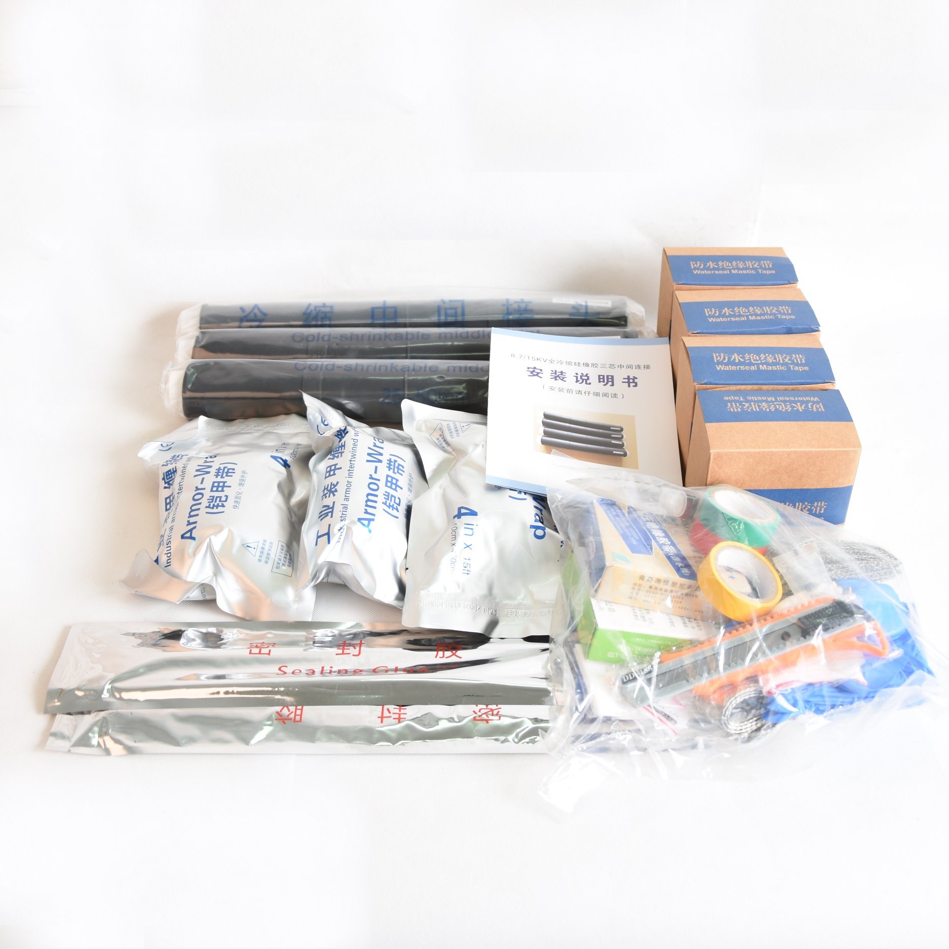 
                Kaltschrumpfung Termination Kits Single und Three Core Kaltschrumpfung Schläuche
            