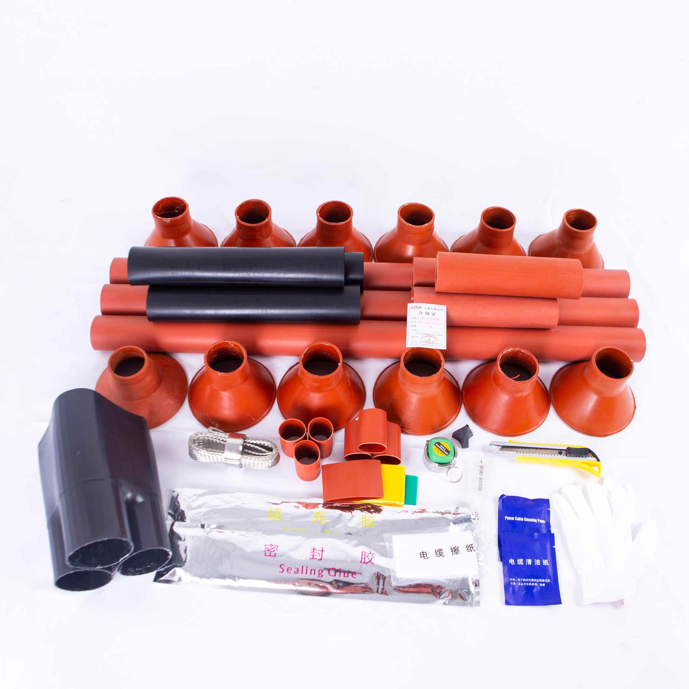 Customized Cable Accessories PE Heat Shrink Tube Red Heat Shrink Tubeterminals Kit