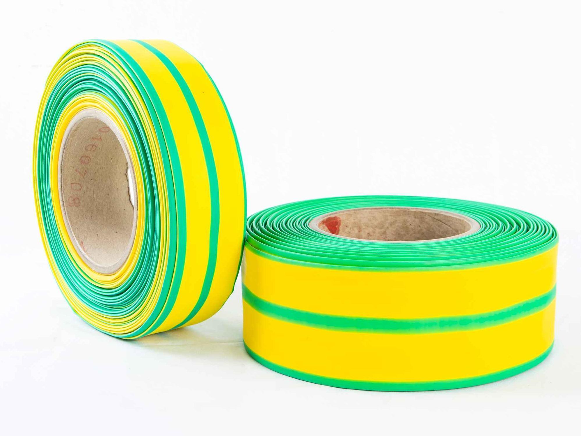 Earth Wire Protection Plastic Tube φ 35 Yellow-Green Heat Shrink Tubing Cable Sleeve