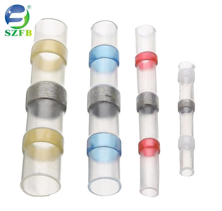 Heat Shrinkable Tube Butt Terminal Wire Connector with 4 Colors Insulation Waterproof BHT Butt Tube