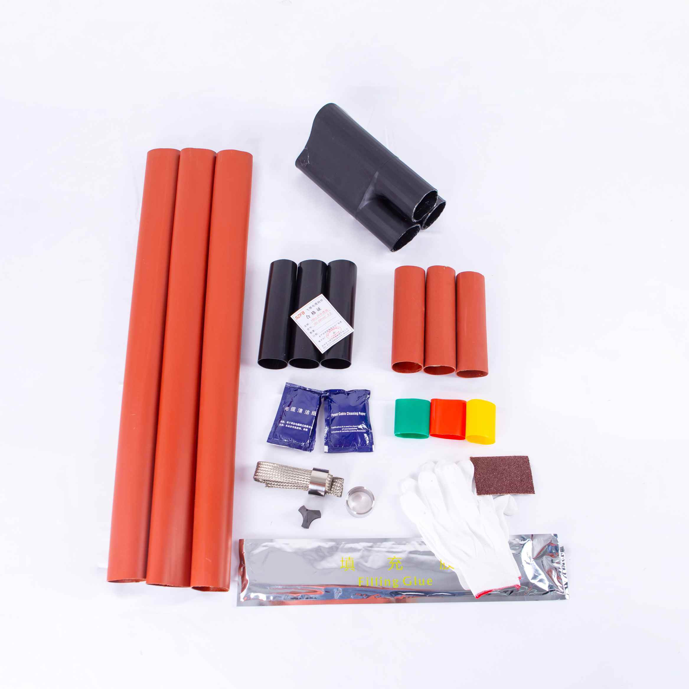 China 
                High Voltage Heat Shrink Termination Kit 15kv Outdoor Heat Shrinkable Sleeve Cable Accessories
              manufacture and supplier