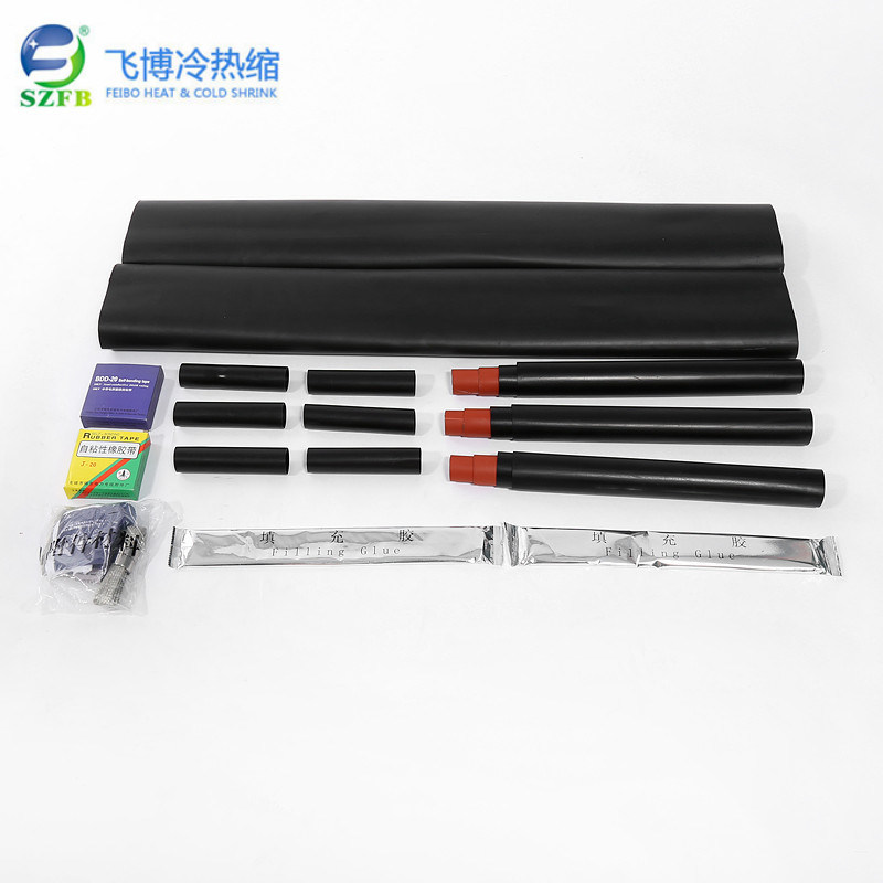 High Voltage Three-Core Heat Shrinkable Cable Middle Joints Cable Insulation Tube