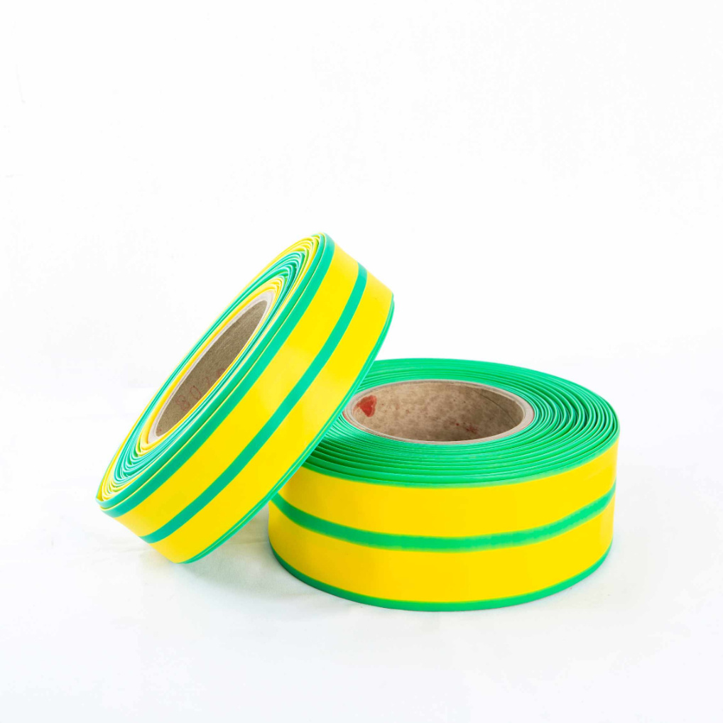 Low Pressure Heat Shrinkable Tube Green Yellow Heat Shrink Insulation Sleeve
