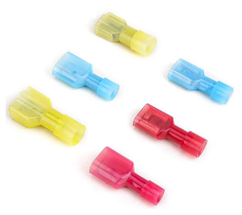 Nylon Fully Insulated End Butt Plug Spring Insert Cold Pressed Terminals