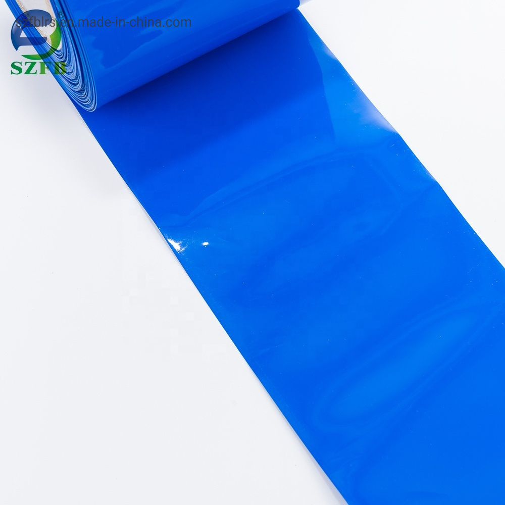 
                PVC Blue Heat Shrink Verpackung Breite 105mm18650 Heat Shrink Battery Film
            