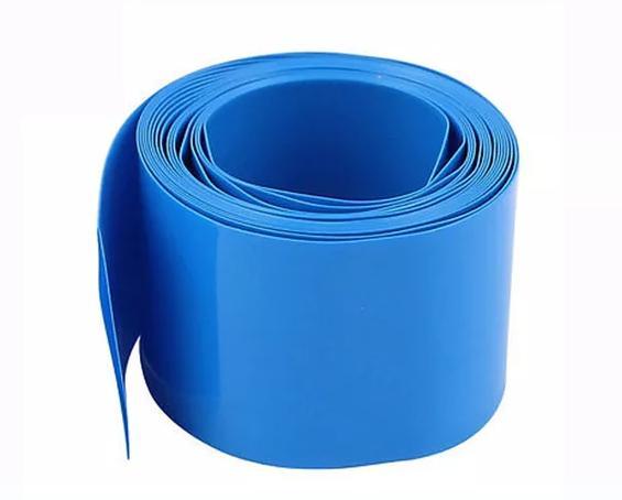 
                Tubo di avvolgimento termorestringente in PVC di colore blu per batteria
            