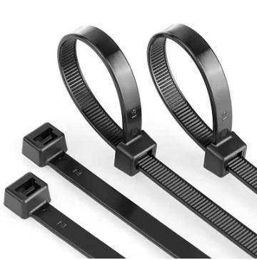 Self-Locking Nylon Cable Ties Thickened Buckle Cable Packing Tape Black and White Plastic Binding Tape
